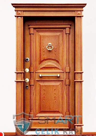 Klasik Çelik Kapı Kabartmalı Lüks Sadrazam